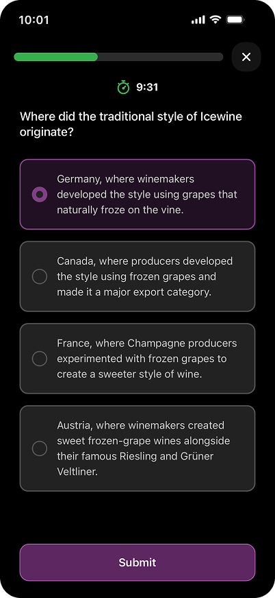 Quiz question about Icewine